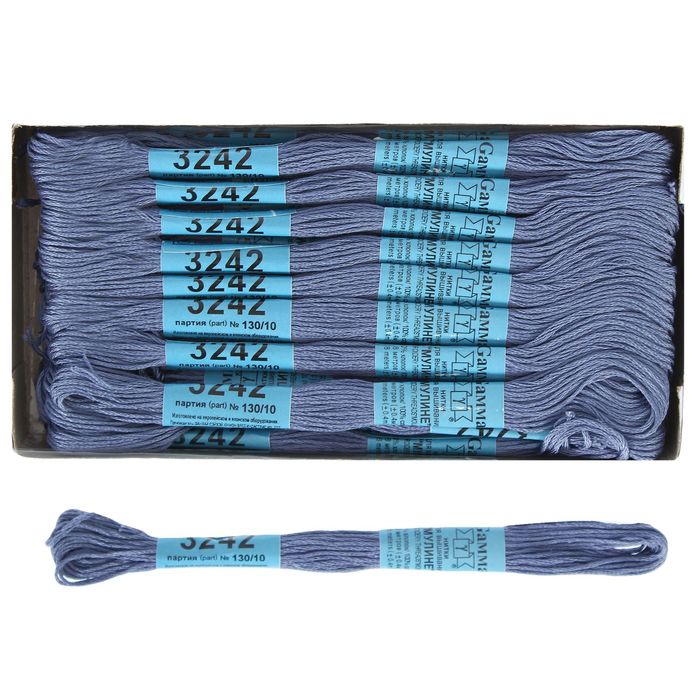 Мулине, №3242, 8±1м, цвет серо-синий