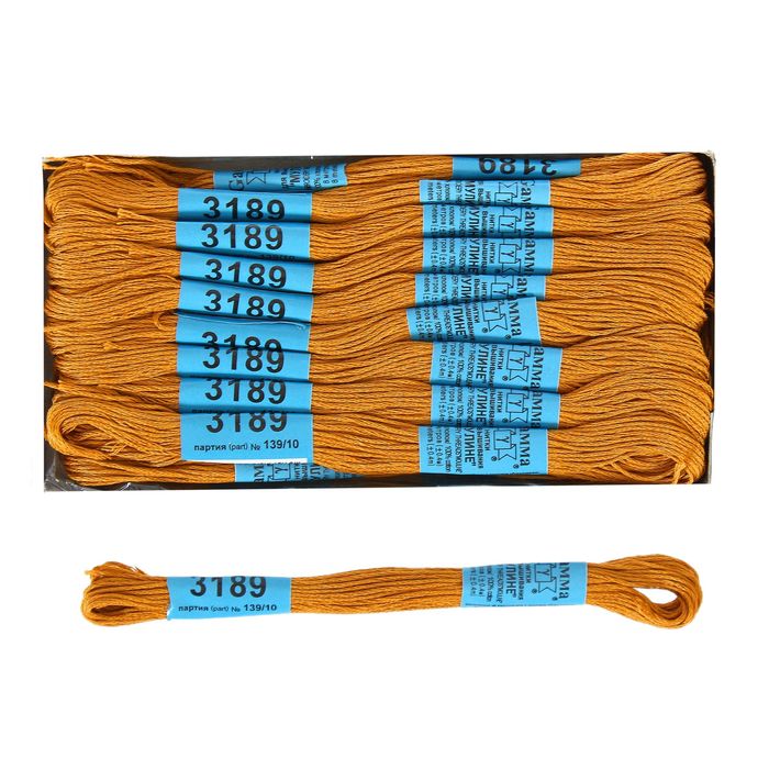 Мулине, №3189, 8±1м, цвет горчичный