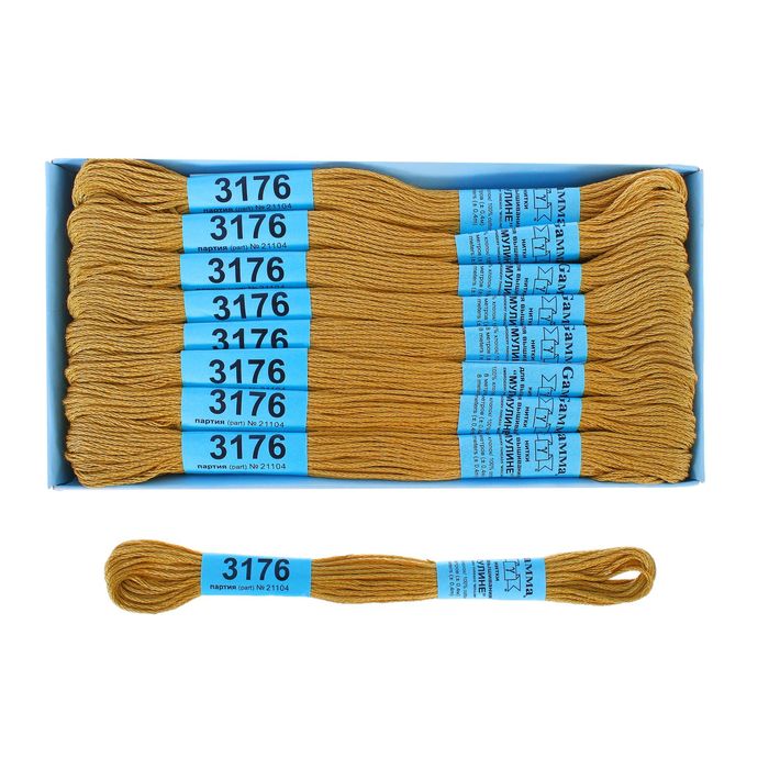 Мулине, №3176, 8±1м, цвет оливковый