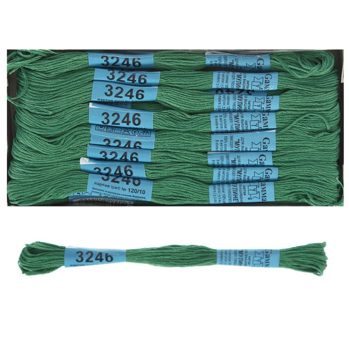 Мулине, №3246, 8±1м, цвет зелёный