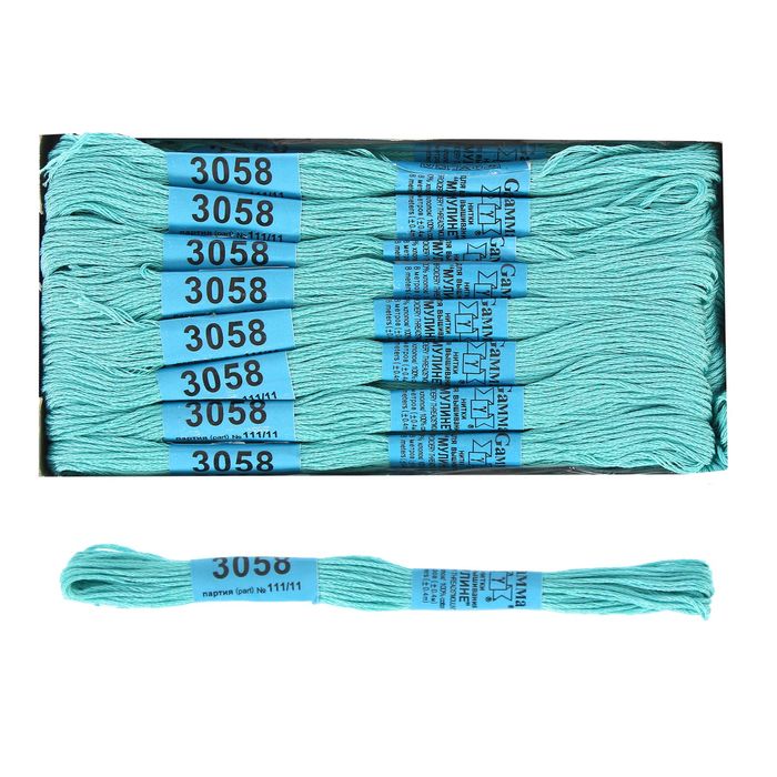 Мулине, №3058, 8±1м, цвет бирюза