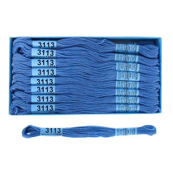 Мулине, №3113, 8±1м, цвет голубой