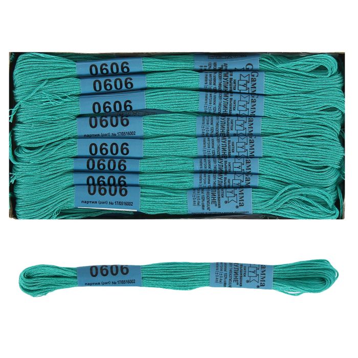 Мулине, №0606, 8±1м, цвет бирюза