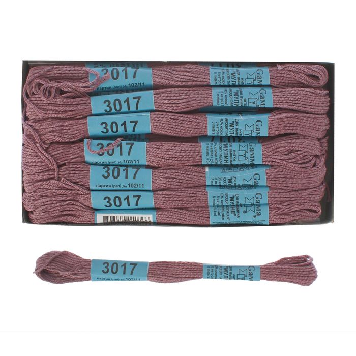 Мулине, №3017, 8±1м, цвет сливовый