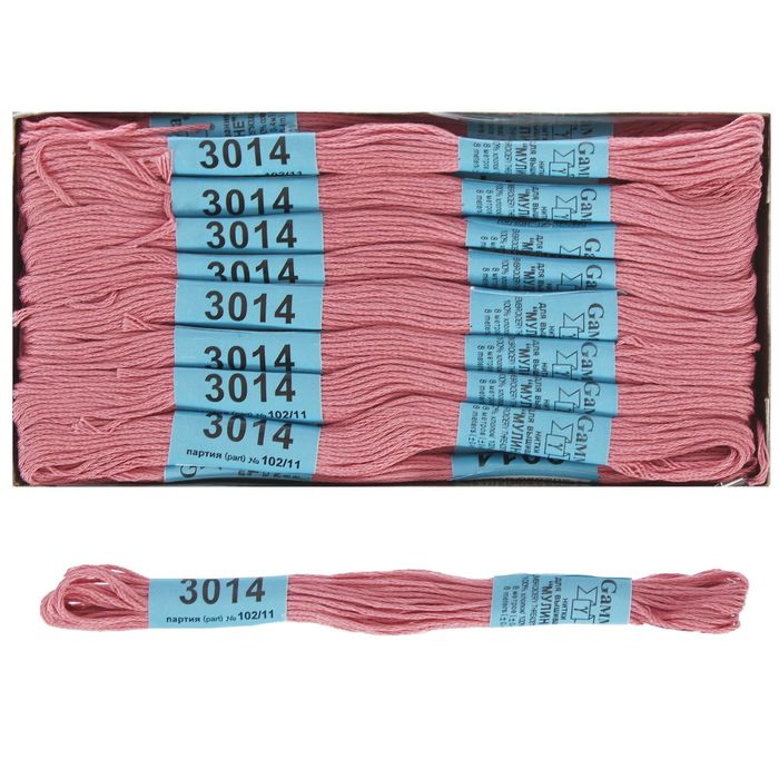 Мулине, №3014, 8±1м, цвет тёмно-розовый