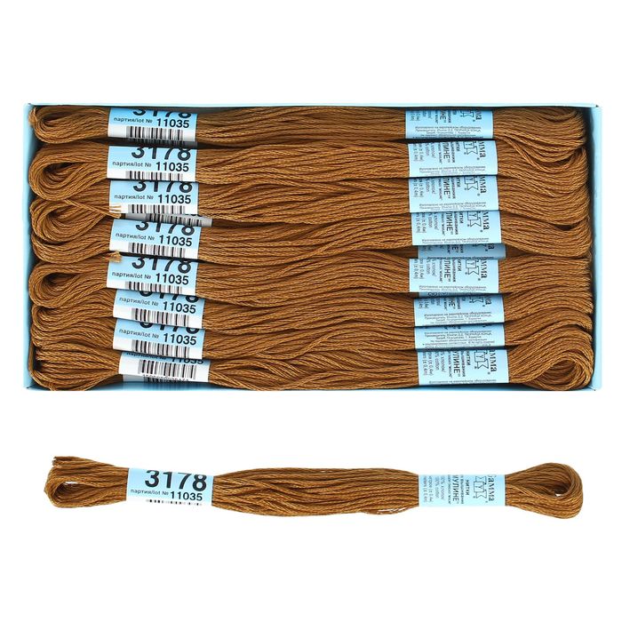 Мулине, №3178, 8±1м, цвет тёмно-горчичный