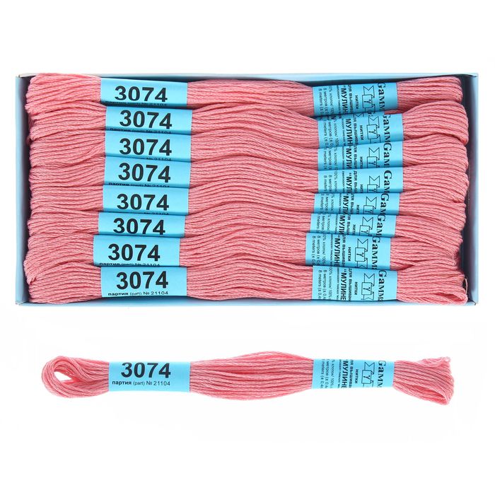 Мулине, №3074, 8±1м, цвет розовый