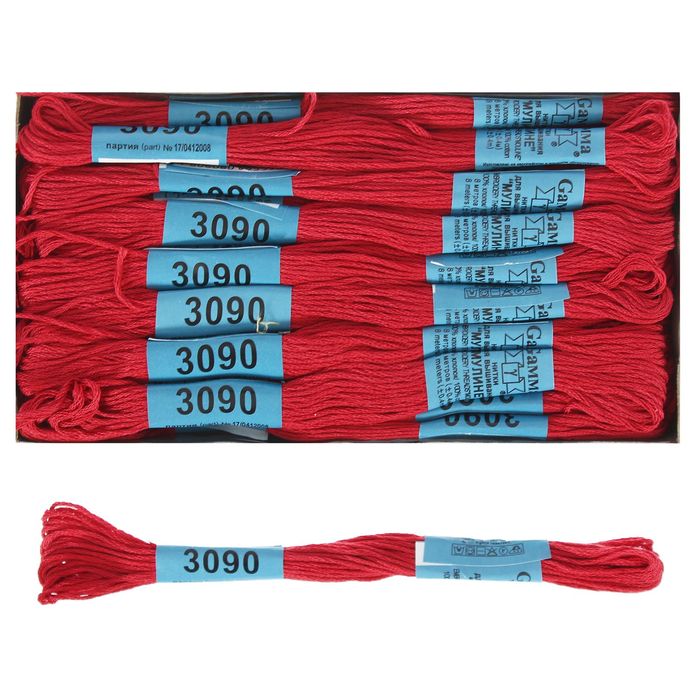 Мулине, №3090, 8±1м, цвет грязно малиновый