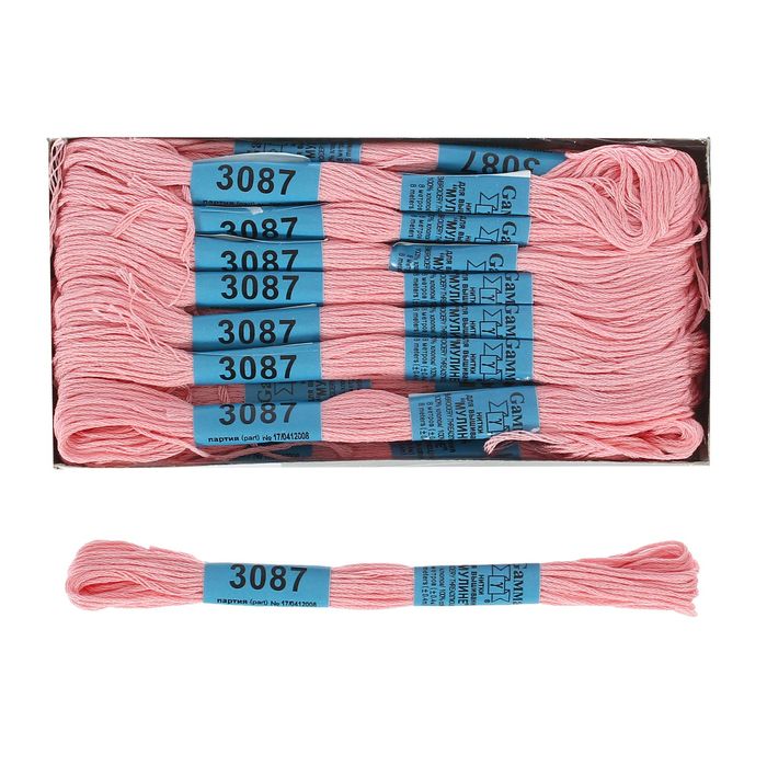 Мулине, №3087, 8±1м, цвет светло-розовый