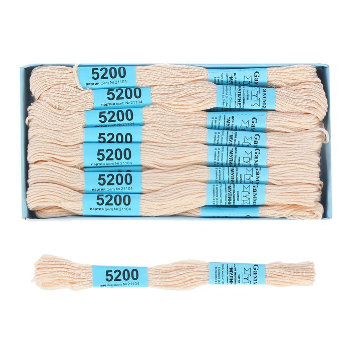Мулине, №5200, 8±1м, цвет светло- бежевый