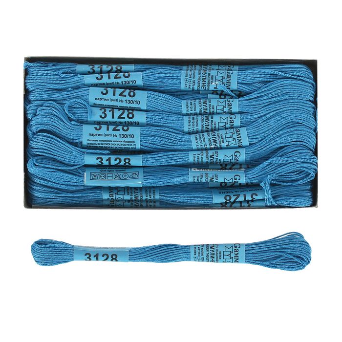 Мулине, №3128, 8±1м, цвет светло-светло-синий