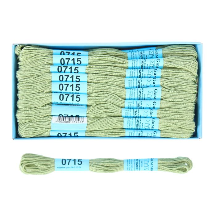 Мулине, №0715, 8±1м, цвет светло-зелёный