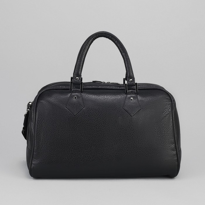 Сумка дорожная на молнии "Классика", 1 отдел, длинный ремень, чёрная