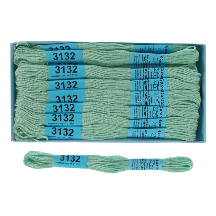 Мулине, №3132, 8±1м, цвет светло-светло-бирюзовый