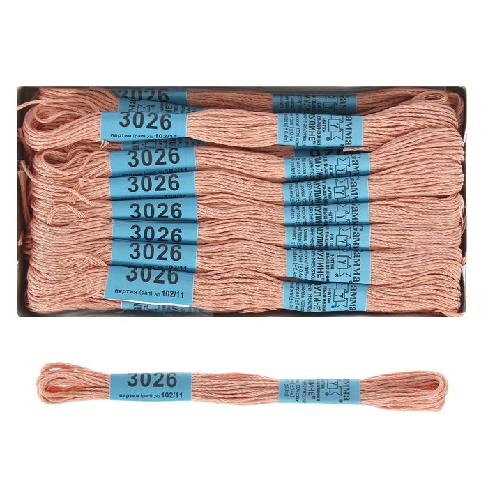 Мулине, №3026, 8±1м, цвет персиковый