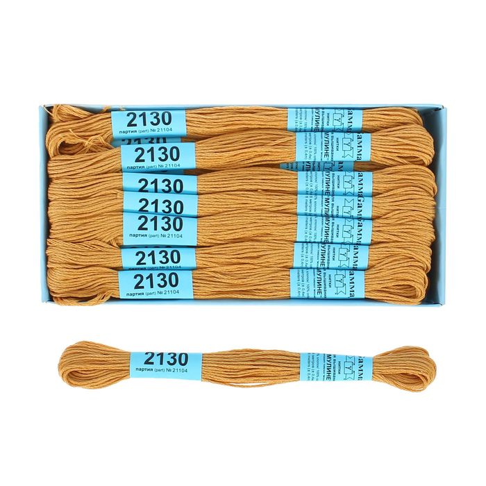 Мулине, №2130, 8±1м, цвет золотистый