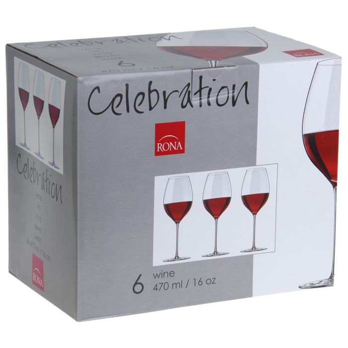 Набор бокалов для вина 470 мл Celebration, 6 шт