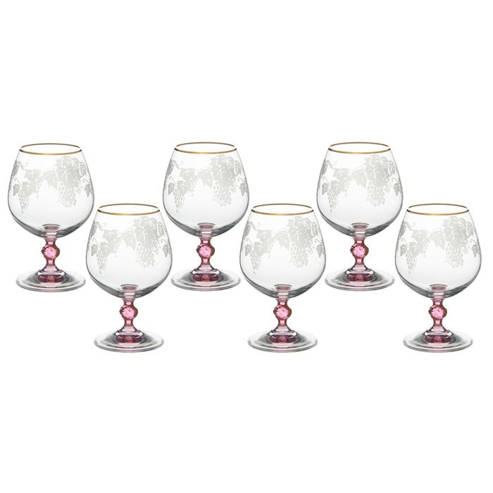 Набор бокалов для бренди 300 мл "Люция. Розовая лоза", 6 шт