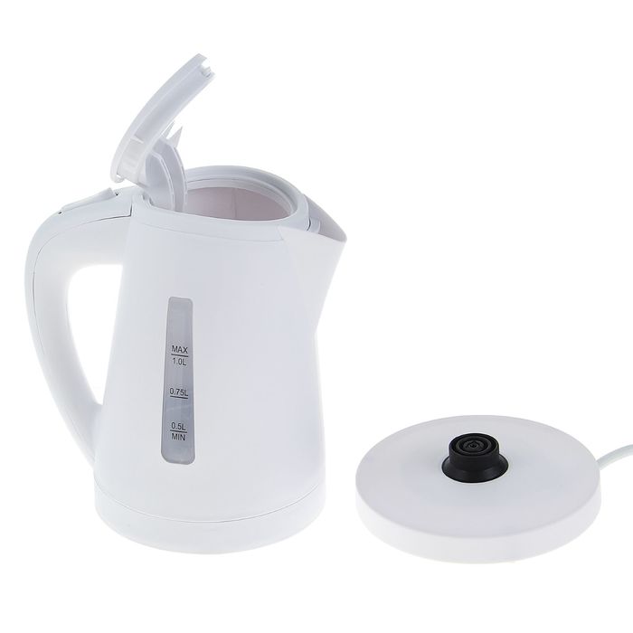 Чайник электрический LuazON LPK-1001, 1 л, 2200 Вт, белый
