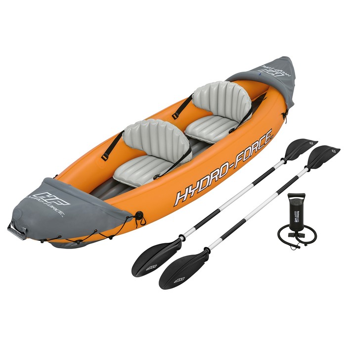 фото Байдарка lite-rapid x2 kayak, 2-местная, вёсла 218 см, до 160 кг, 321 х 88 х 48 см, 65077 bestway
