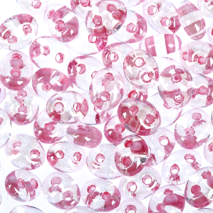 Бисер "GAMMA" 2,5х5мм (Т114 прозрачный/розовый)
