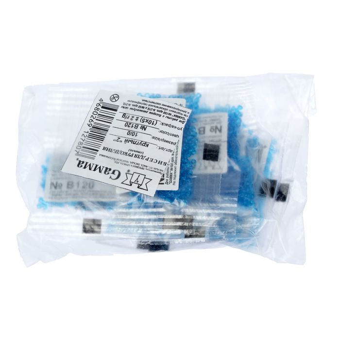 Бисер "GAMMA" круглый 10/0 (В120 св. синий)