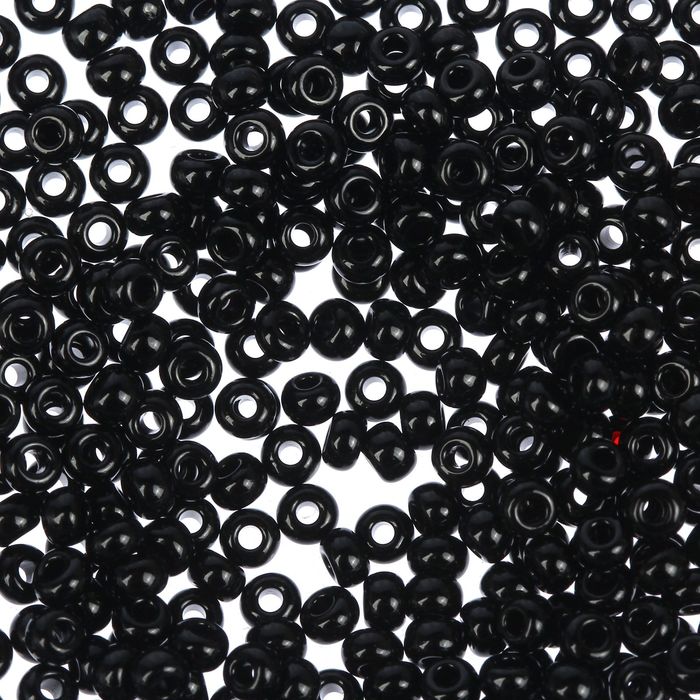 Бисер "GAMMA" круглый 10/0 (В098 чёрный)