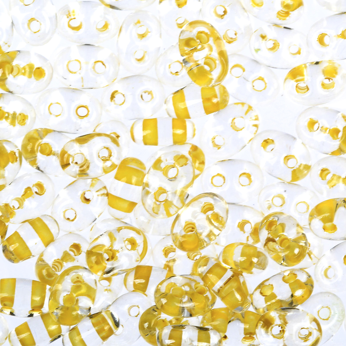 Бисер "GAMMA" 2,5х5мм (Т112 прозрачный/желтый)