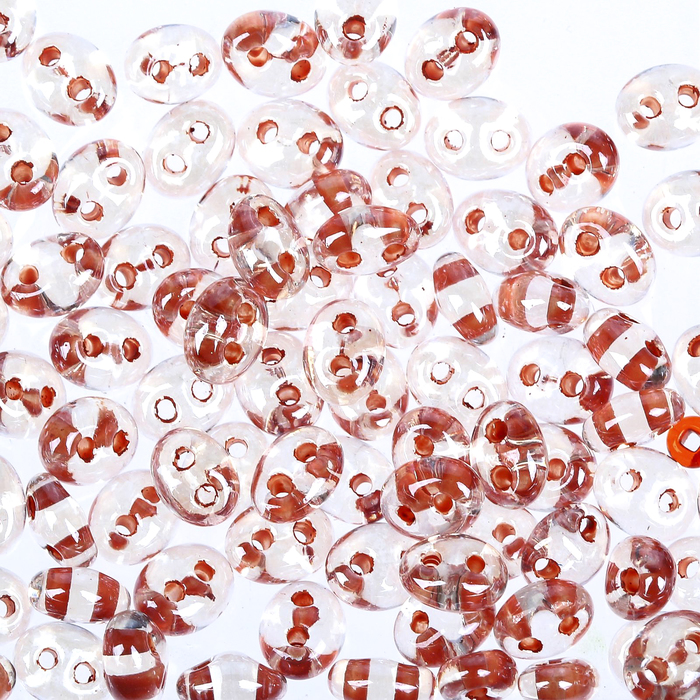 Бисер "GAMMA" 2,5х5мм (Т113 прозрачный/оранжевый)