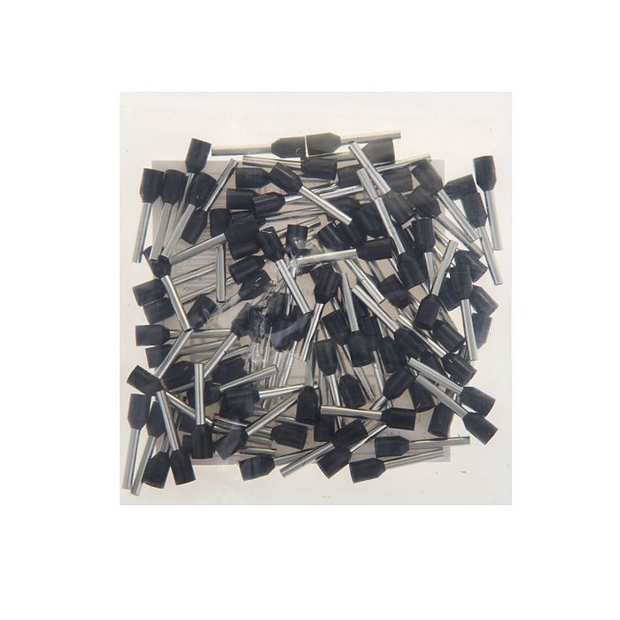 Набор втулочных наконечников НШВИ, под один провод, сечение 1.5 мм2, контакт 12 мм, 100 шт