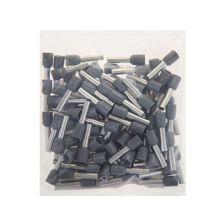 Набор втулочных наконечников НШВИ, под один провод, сечением 0.75 мм2, контакт 8 мм, 100 шт