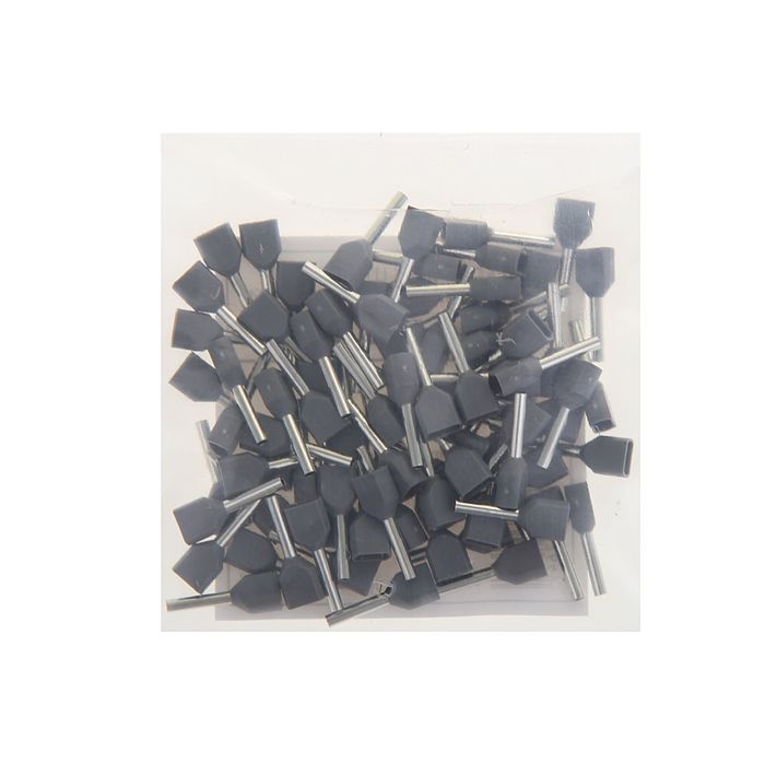 Набор наконечников втулочн под два провода сечением 0,75 мм, контакт 10 мм, НШВИ (2) (100шт)