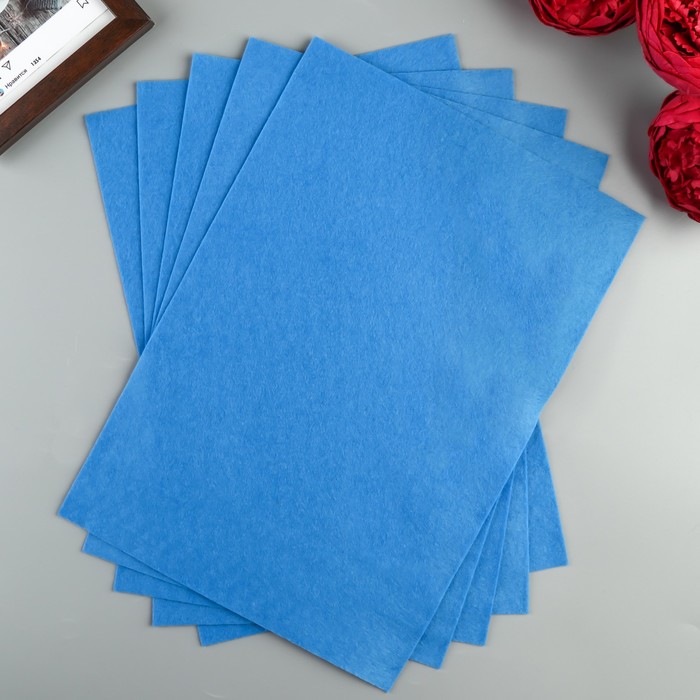 Фетр Soft васильковый, мягкий, 1 мм, 21х29.7 см, 10 листов