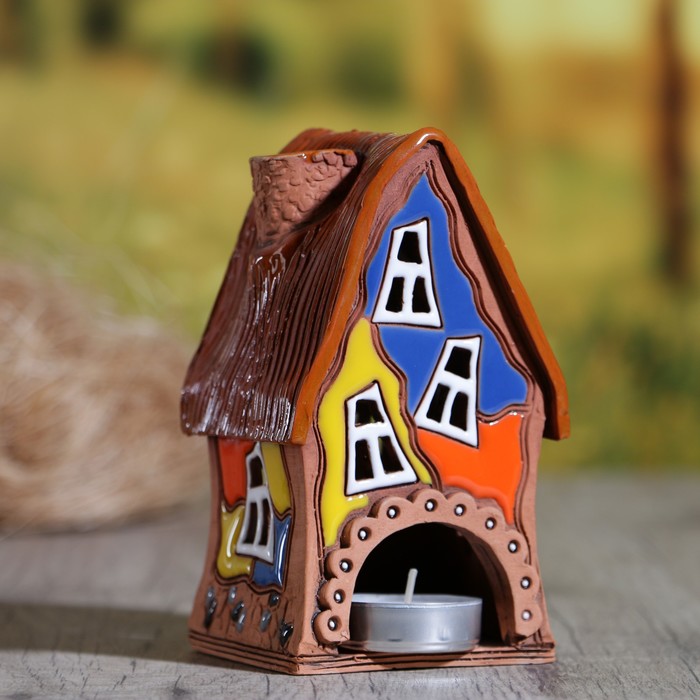 Аромалампа Домик «Новый», ручная работа, микс