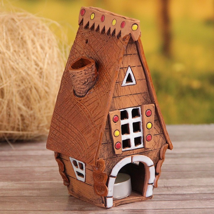 Аромалампа Домик «Теремок», ручная работа микс