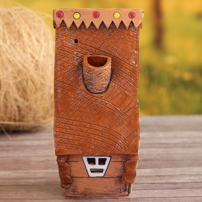 Аромалампа Домик «Теремок», ручная работа микс