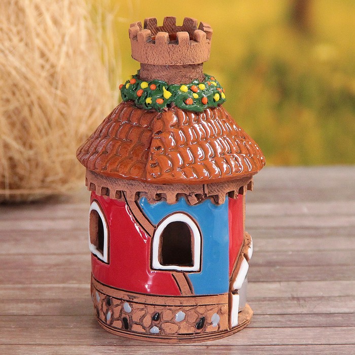 Аромалампа Домик «Фонарик», ручная работа, микс