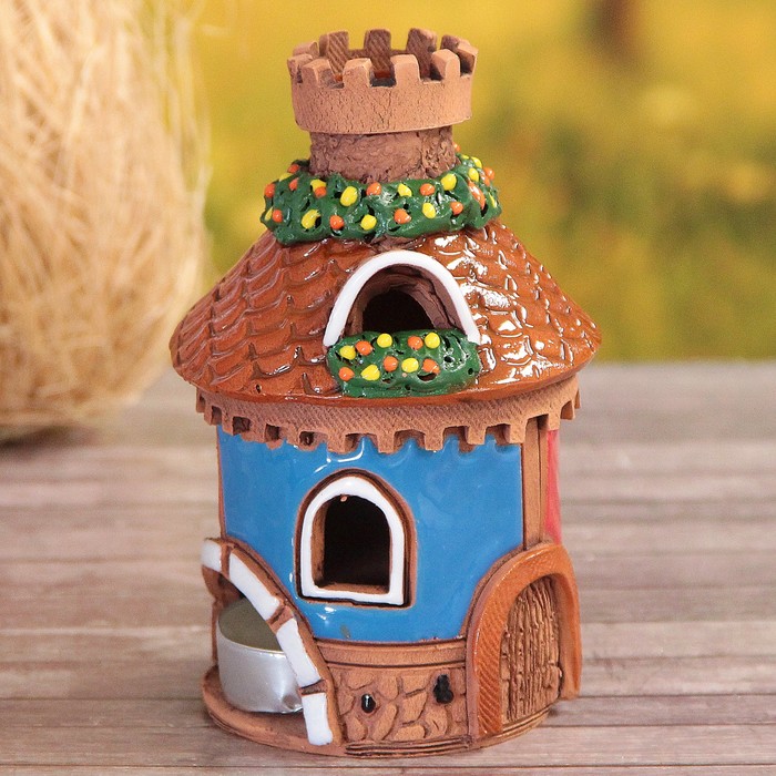 Аромалампа Домик «Фонарик», ручная работа, микс