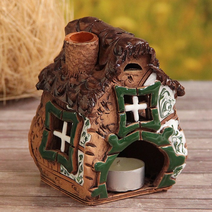 Аромалампа Домик «Пихта», ручная работа, микс