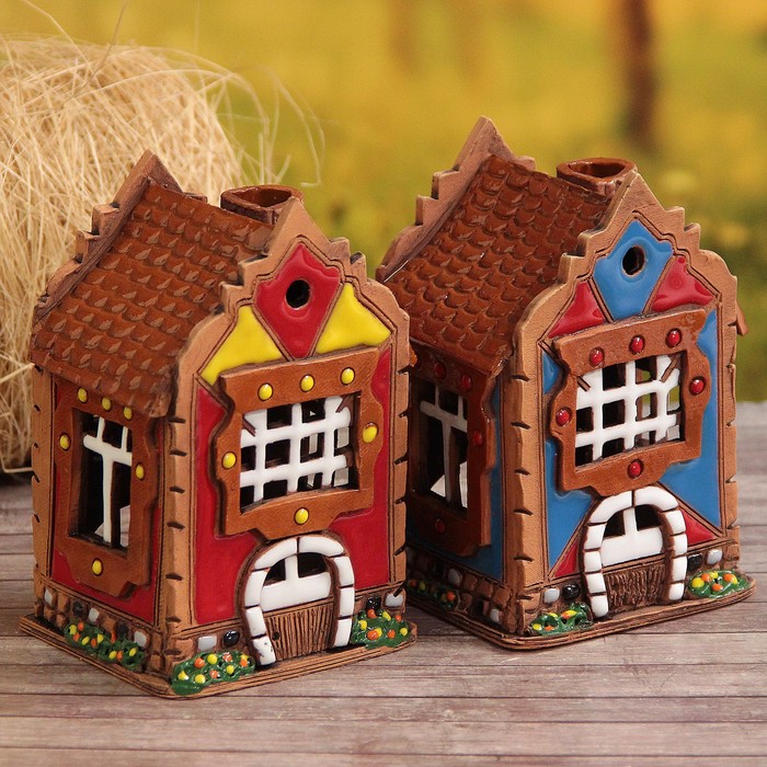 Аромалампа Домик «Весна», ручная работа, микс