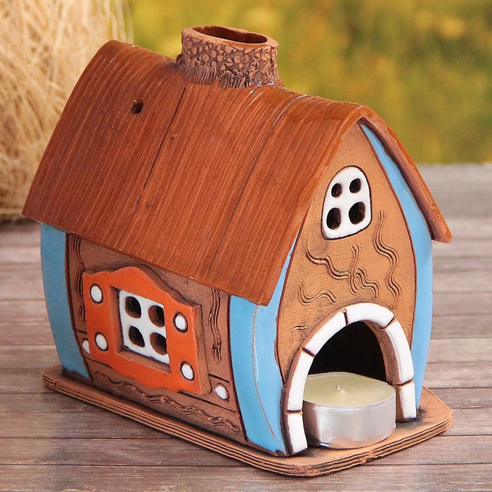 Аромалампа Домик «Бременские музыканты», ручная работа, микс