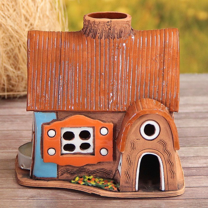 Аромалампа Домик «Бременские музыканты», ручная работа, микс