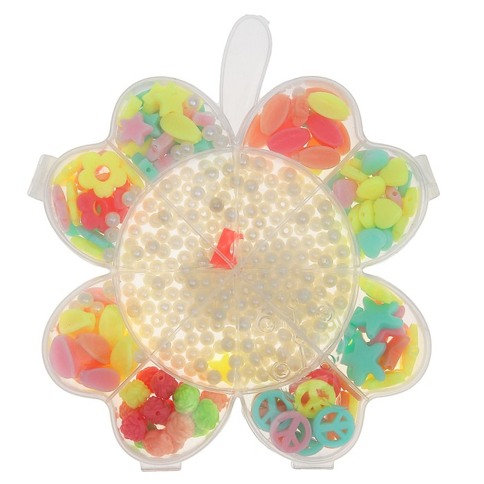 Набор бусин, 9 видов "Клевер" 180 гр