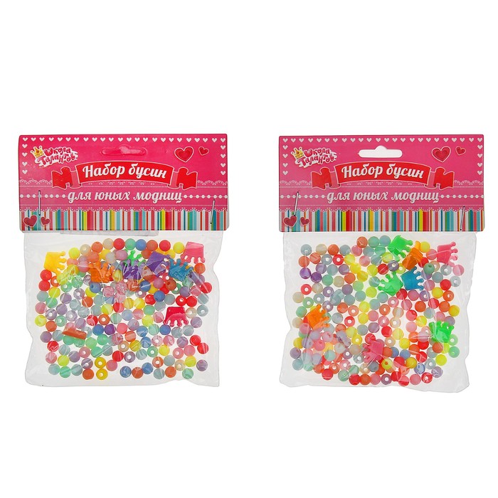 Набор бусин, 2 вида "Короны" 20 гр