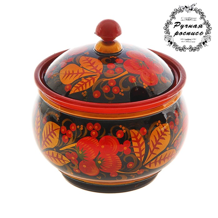 Сахарница «Хохлома», 12 х 13,5 см