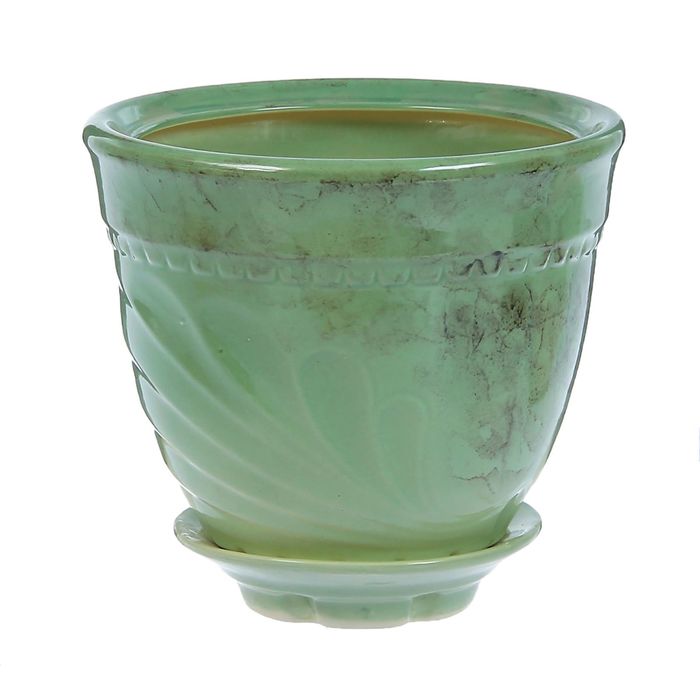 Кашпо "Ландыш" зелёное 2,8 л