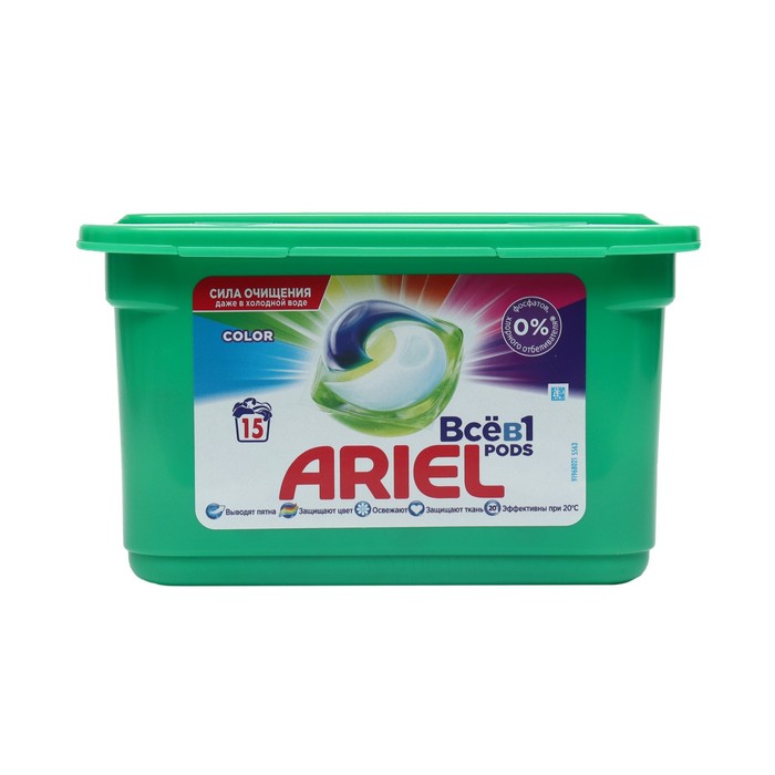 Капсулы для стирки Ariel Pods Color 15 шт 714₽
