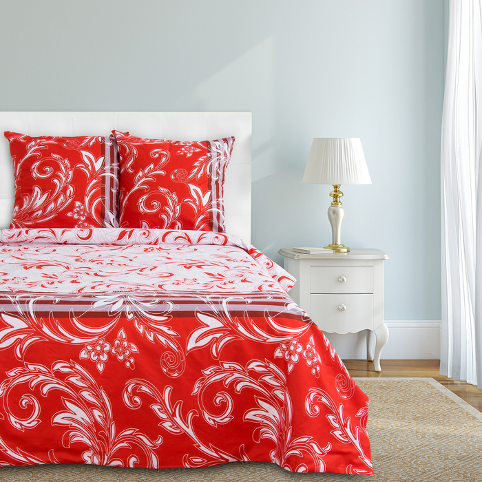 Постельное бельё "Этель" 1,5 сп., Сонет (вид3), размер 143х215 см, 150х214 см, 70х70 см - 2 шт., 100% хлопок, бязь, 125 г/м2