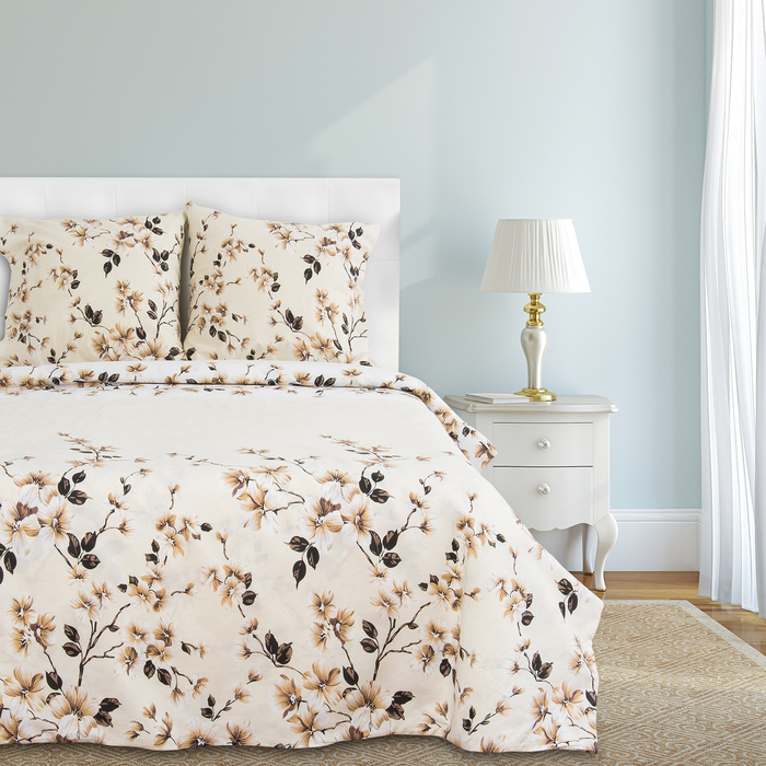 Постельное бельё "Этель" 2 сп., Апрель, размер 175х215 см, 200х220 см, 70х70 см - 2 шт., 100% хлопок, бязь, 125 г/м2