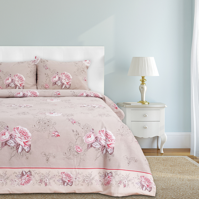 Постельное бельё "Этель" 2 сп., Аурелия (вид2), размер 175х215 см, 200х220 см, 70х70 см - 2 шт., 100% хлопок, бязь, 125 г/м2